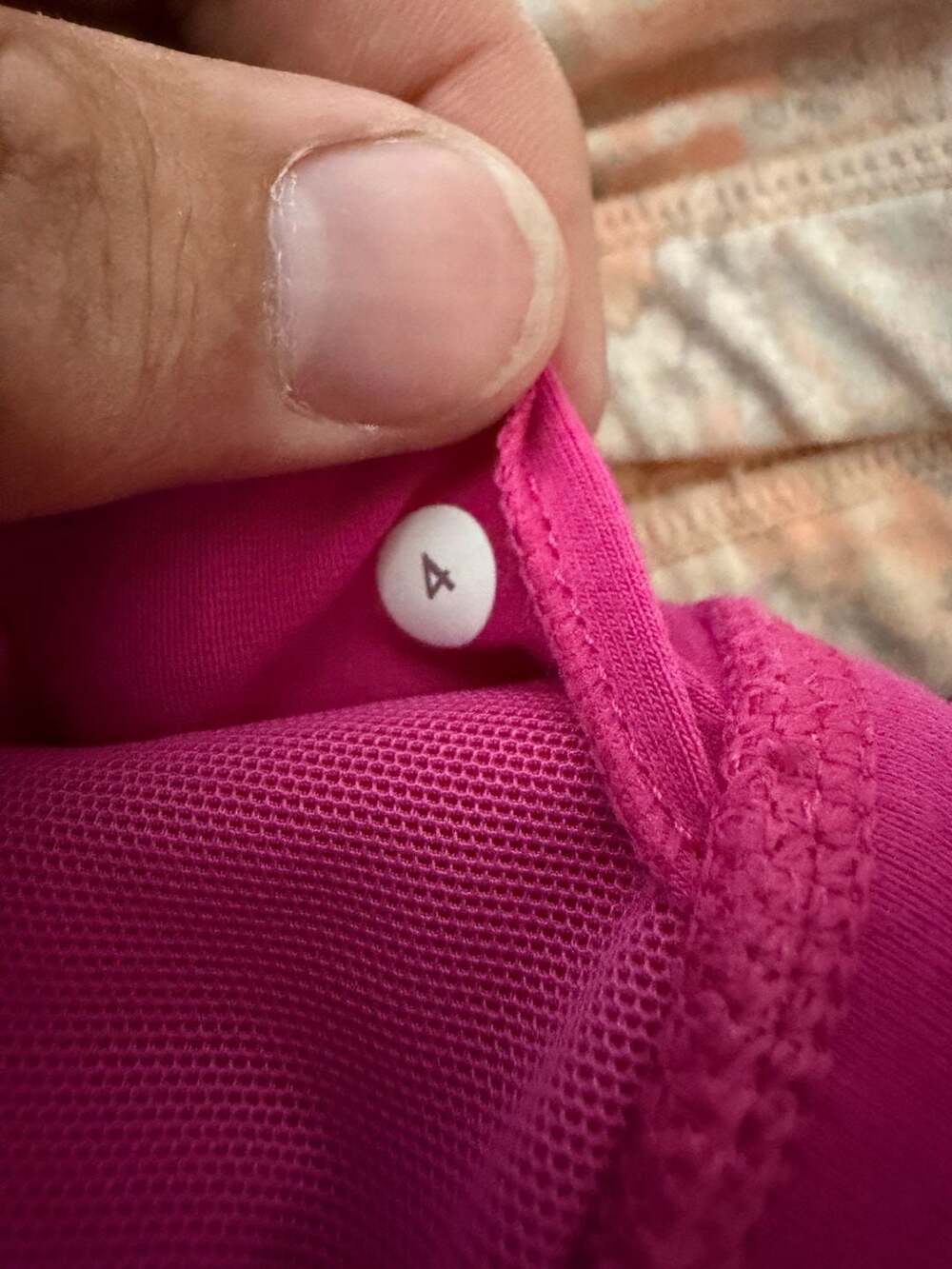 Lululemon Sports Bra Size 4 Pink Cross Back - Picture 3 of 3